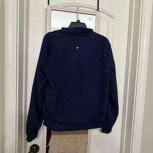 Fabletics Navy Performance Top with Subtle Logo